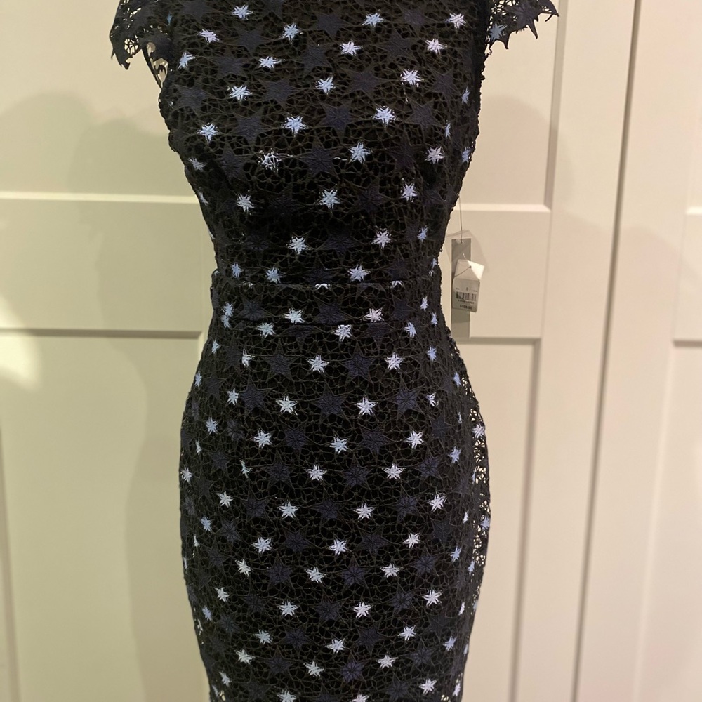 Design Lab Lord & Taylor Black and Light Blue Star Accents.